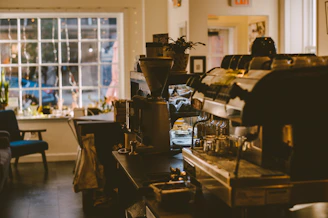 a room with a large machine