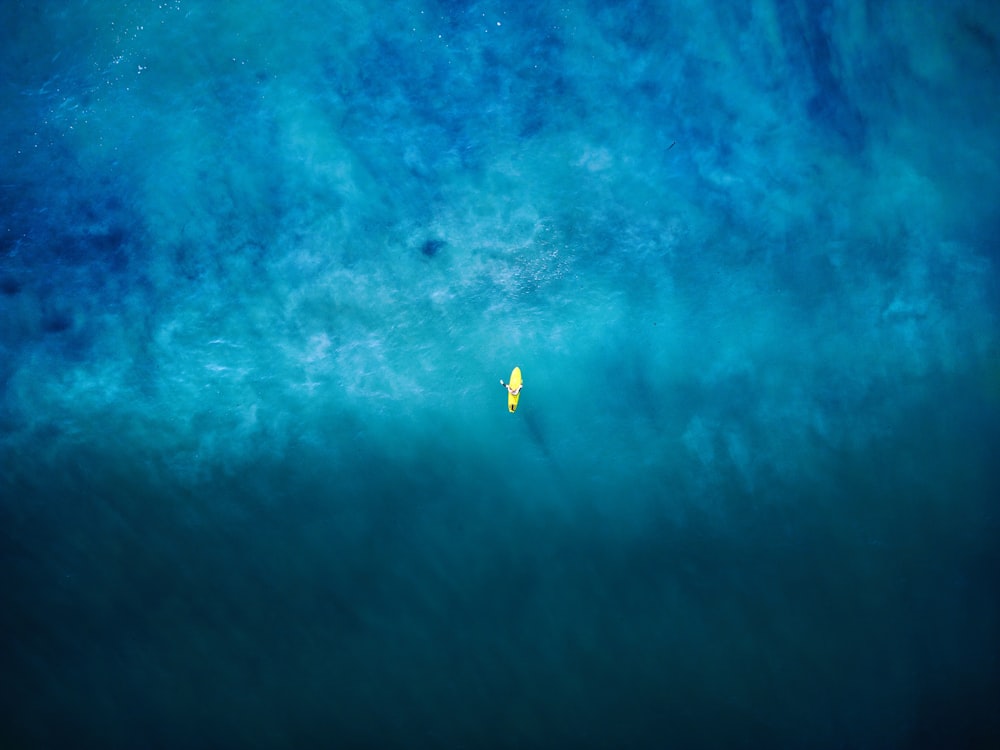 a yellow object in the water