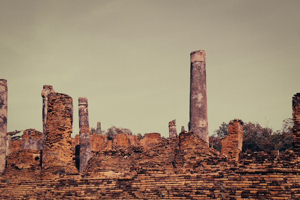 a stone building with towers