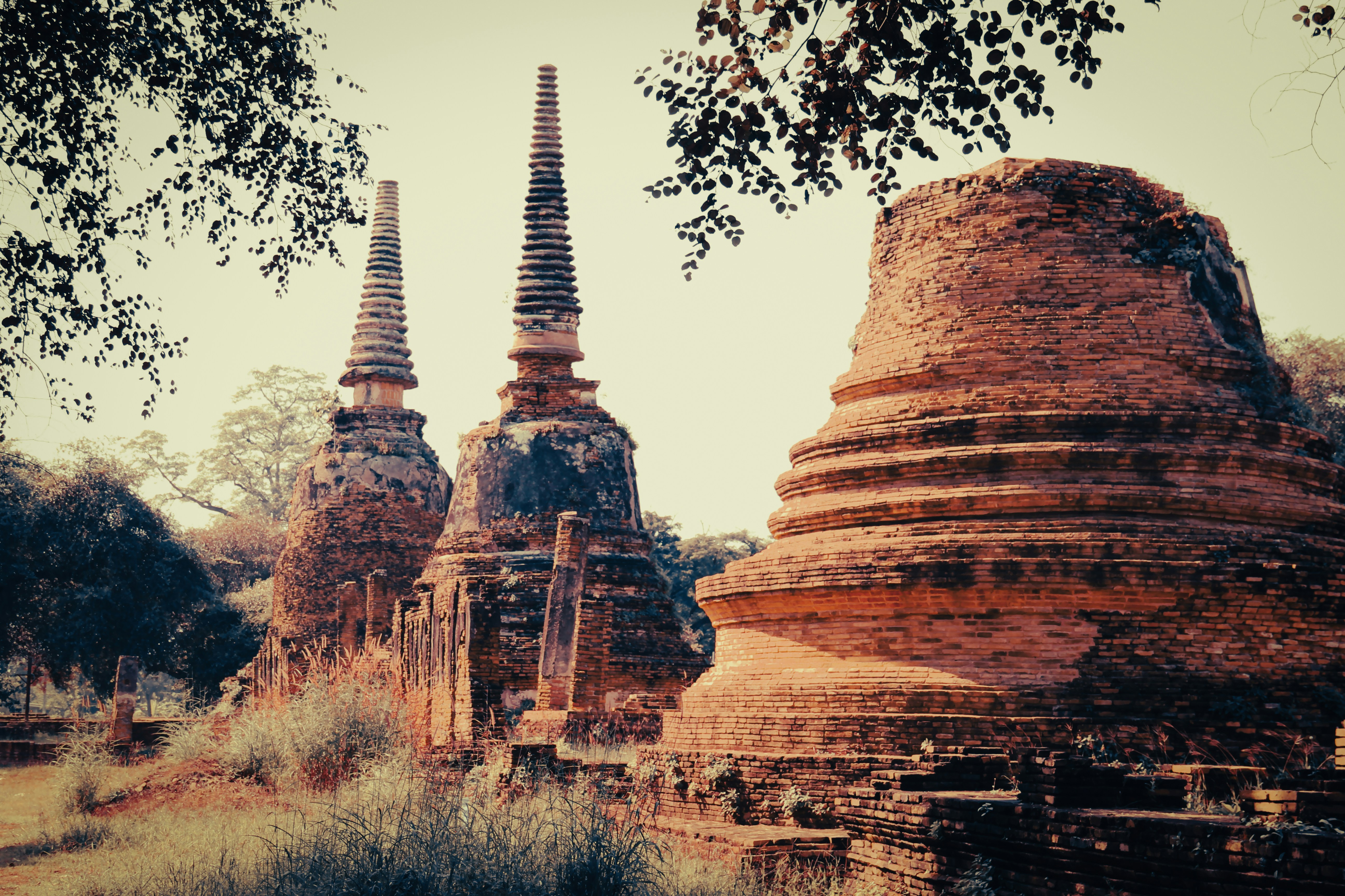 a stone structure with towers