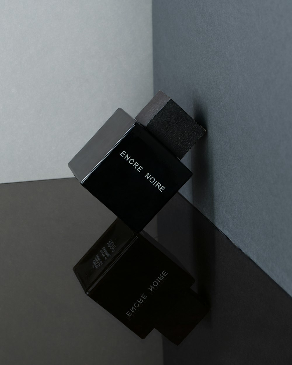 a black box with a white label