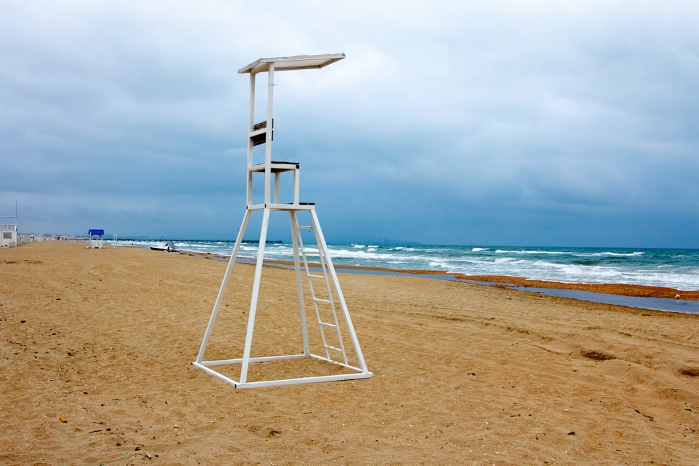 a ladder on a beach