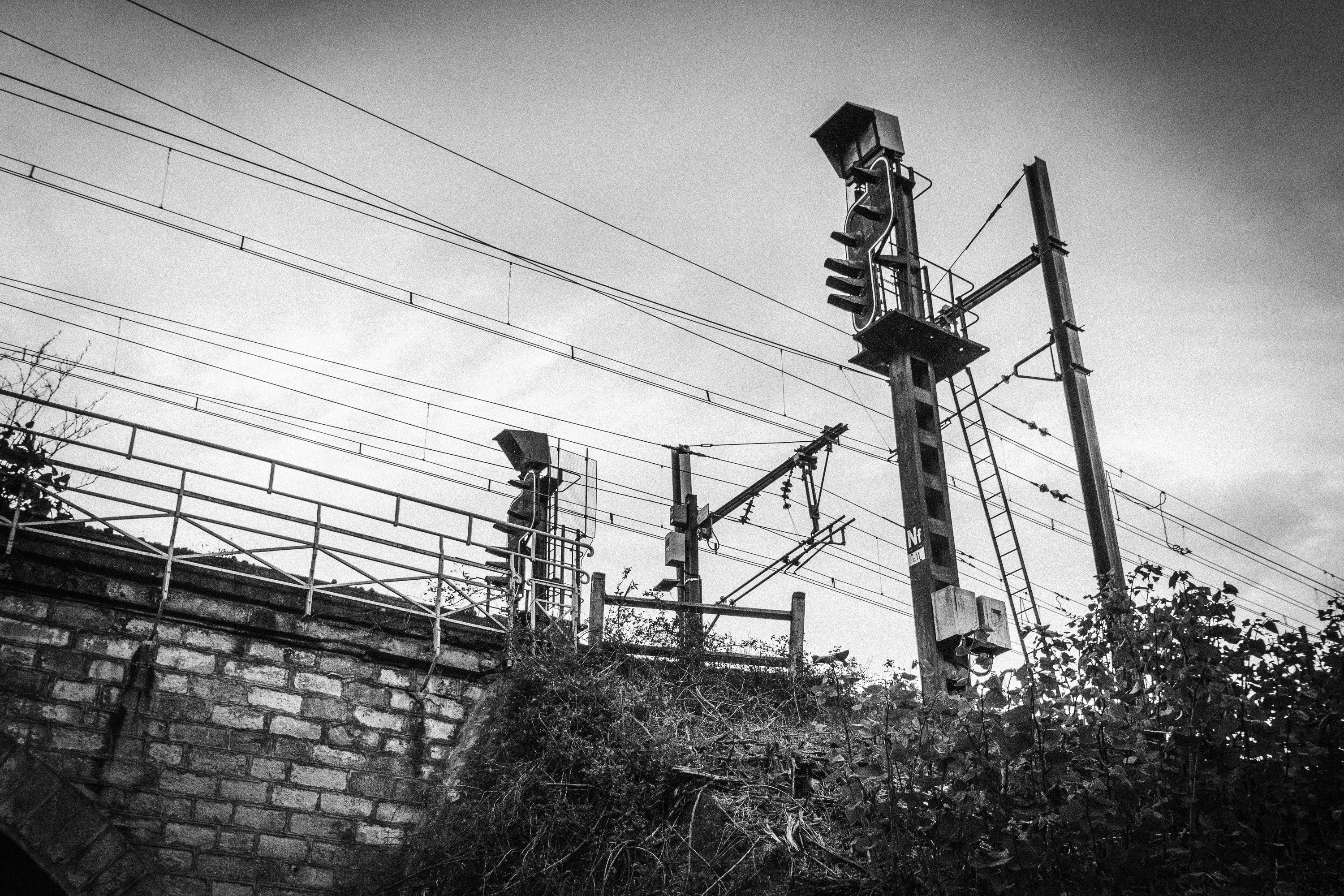 a power line on a wall