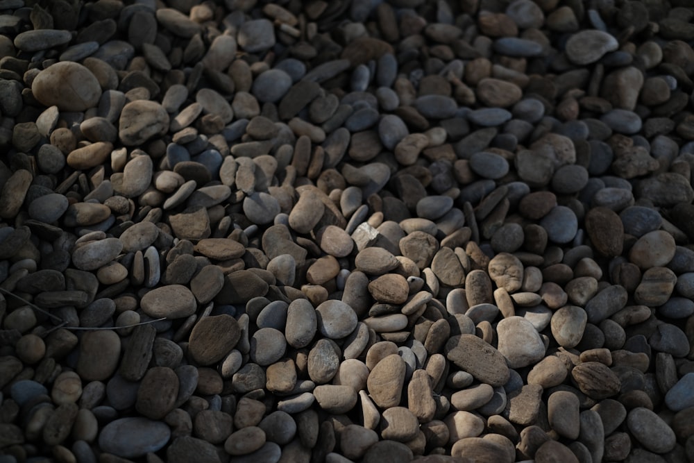 a large pile of rocks