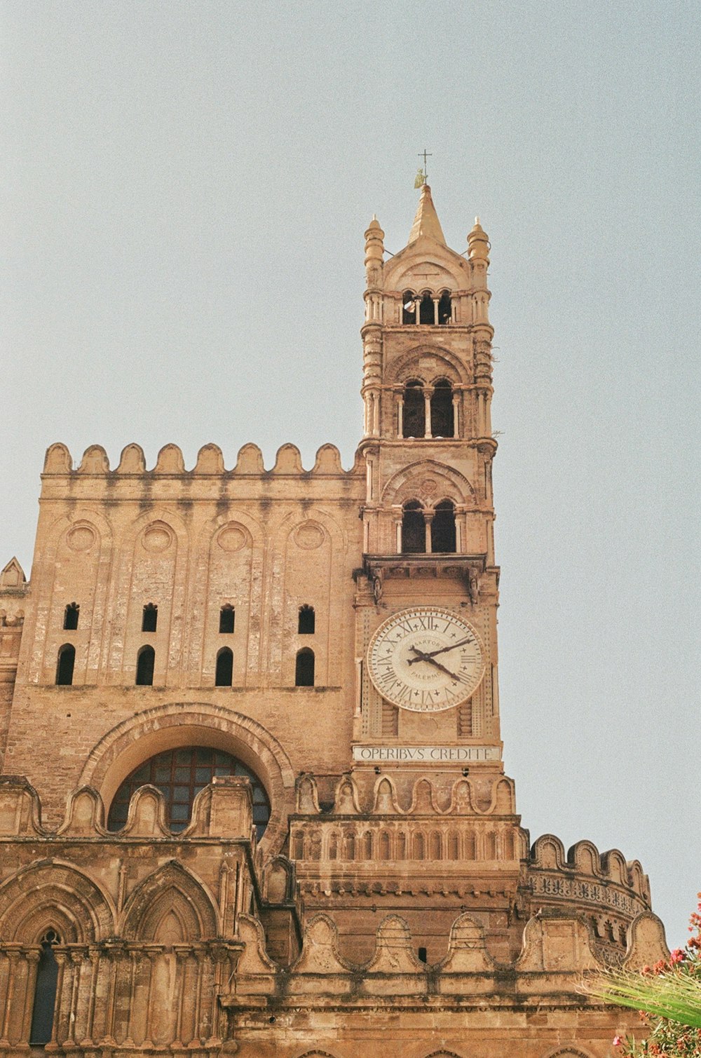 a clock on a tower