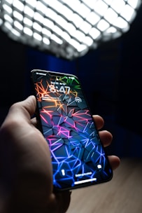 a hand holding a cell phone