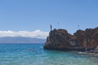 black rock at Kaanapali Beach