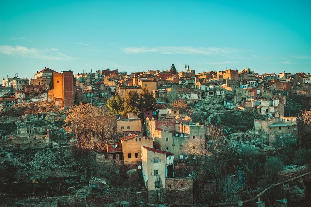 a city with many buildings