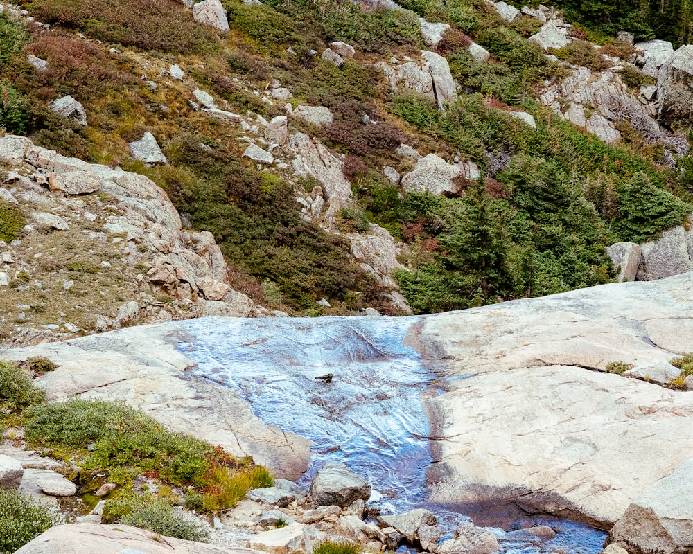 a river running through a rocky area