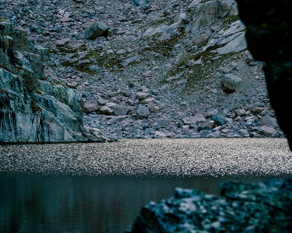 a rocky cliff side