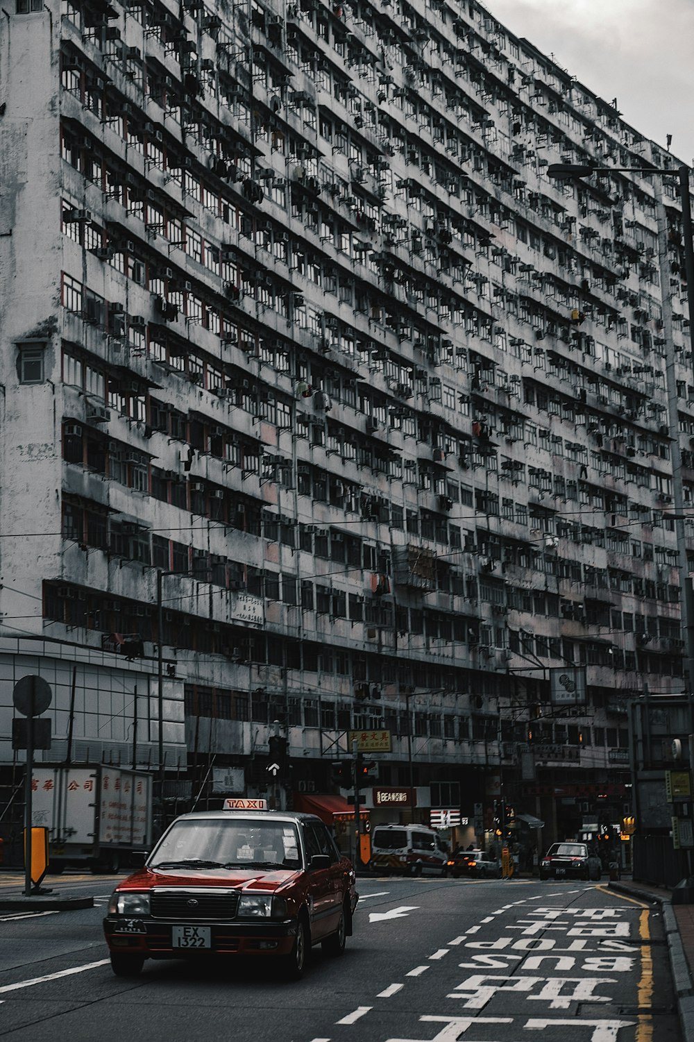 a building with a large glass wall