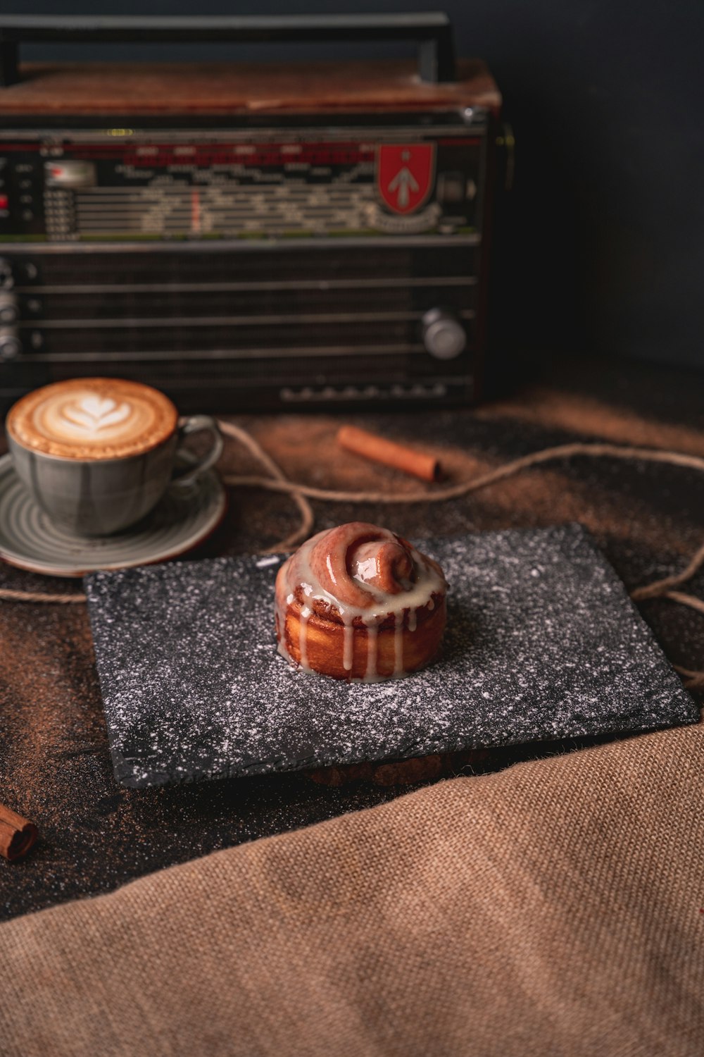 a cupcake on a tray