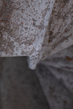 Close-up of reinforced concrete stairs under construction