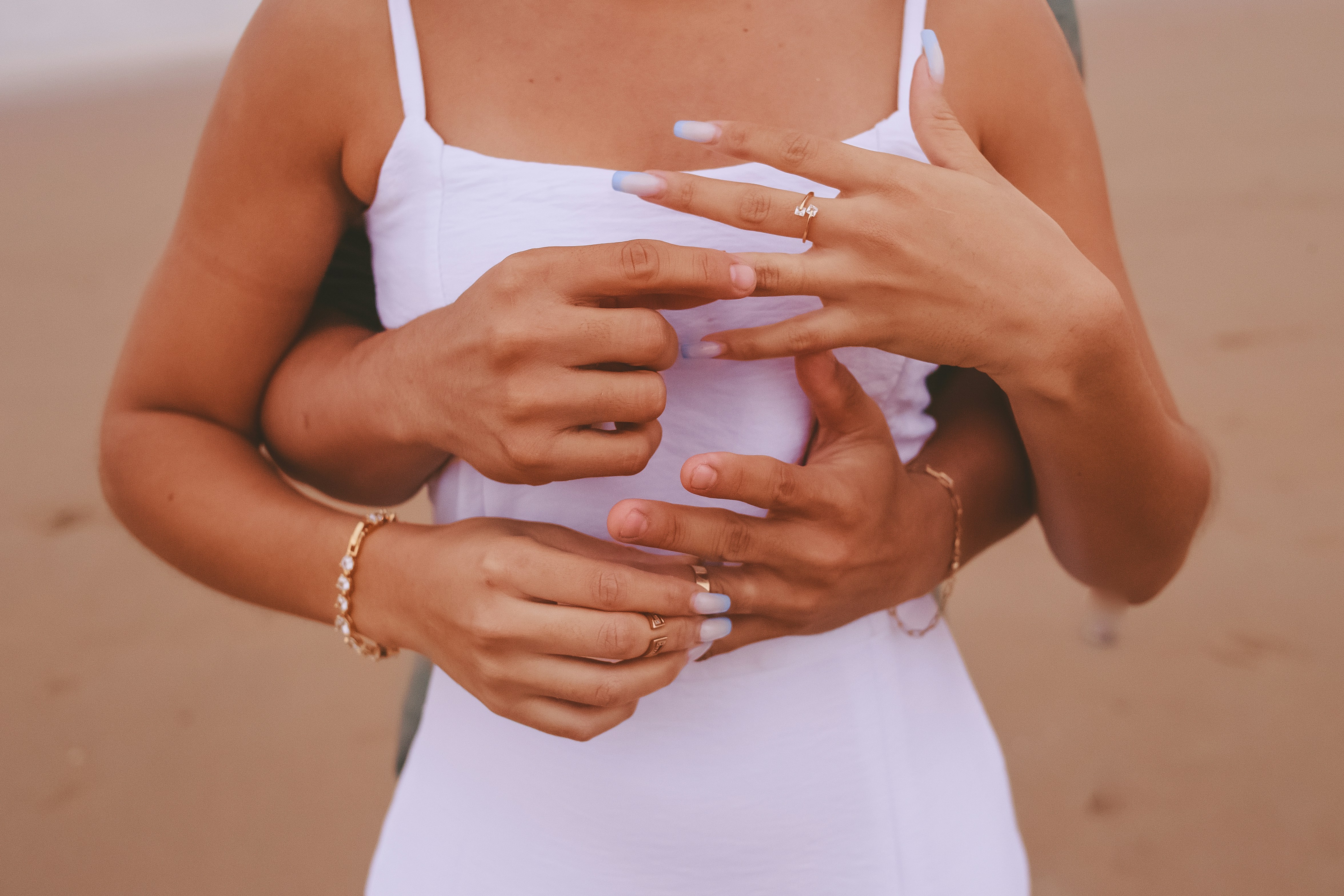 a group of people holding hands
