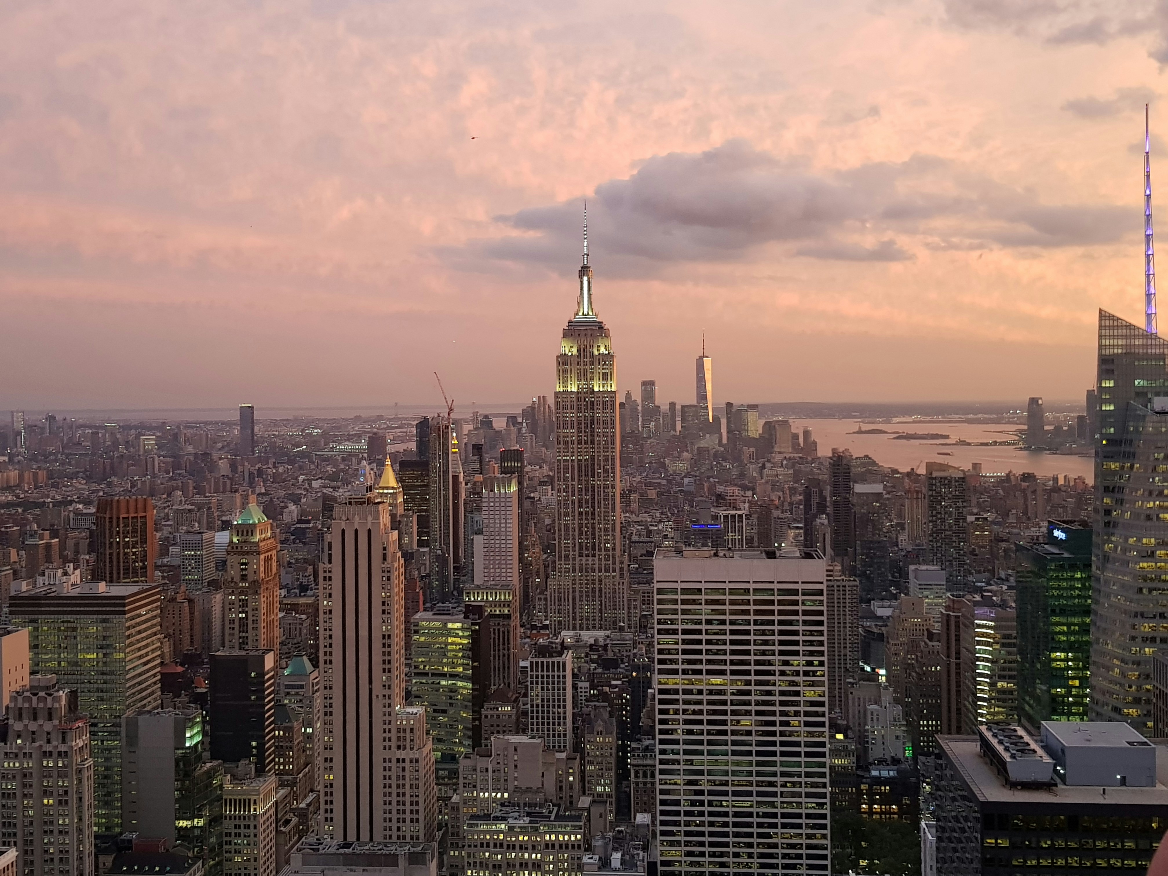 a city with tall buildings