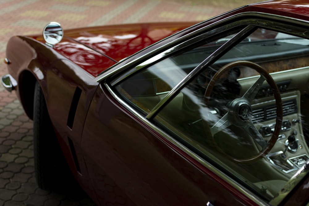 a car parked on a street