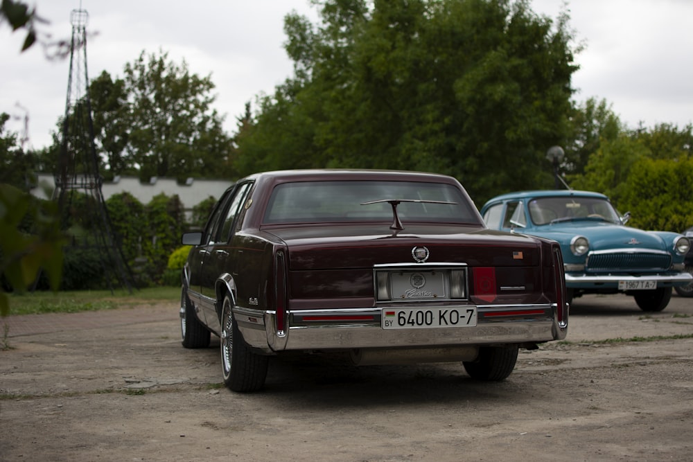 a car parked on a road