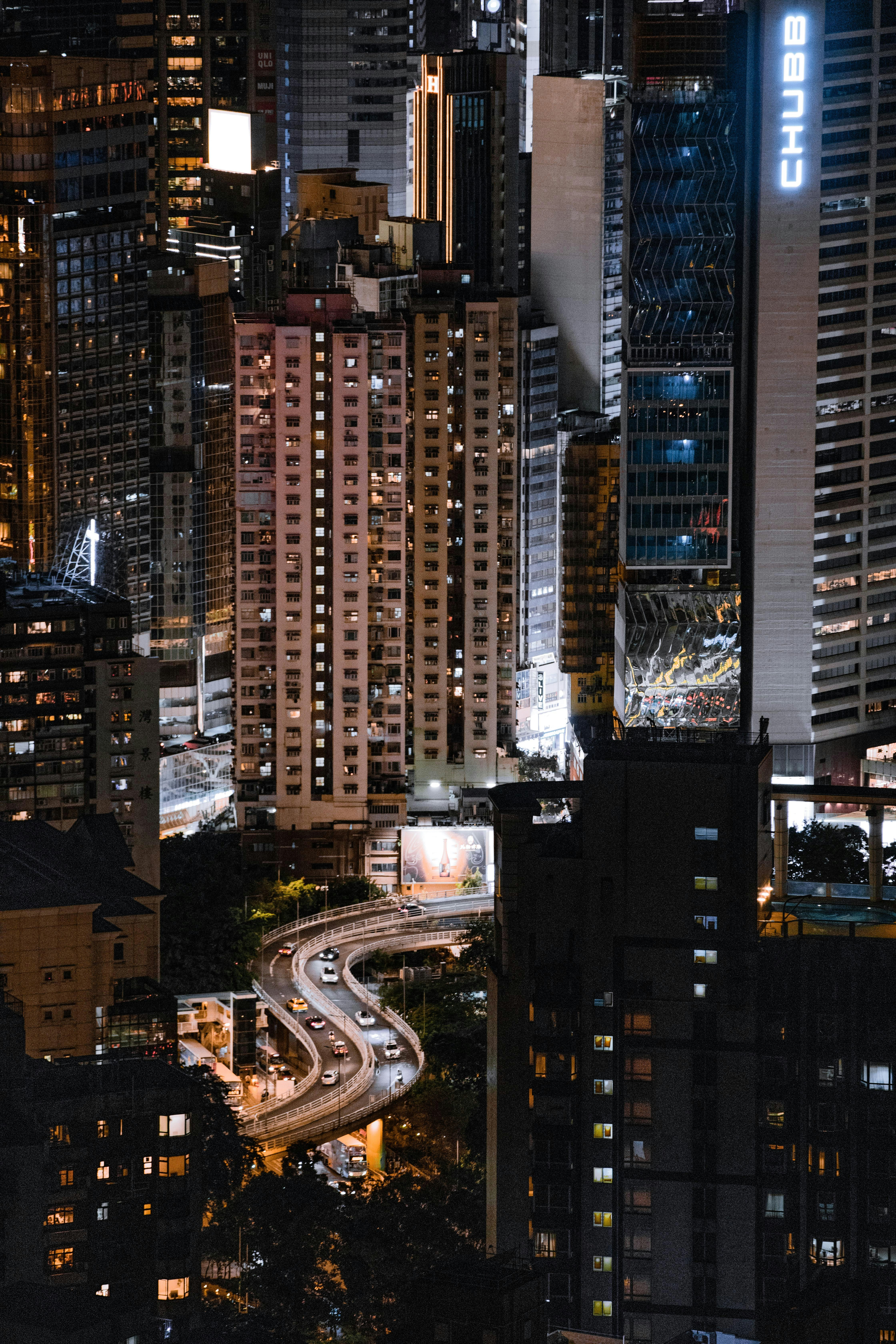 a city with tall buildings