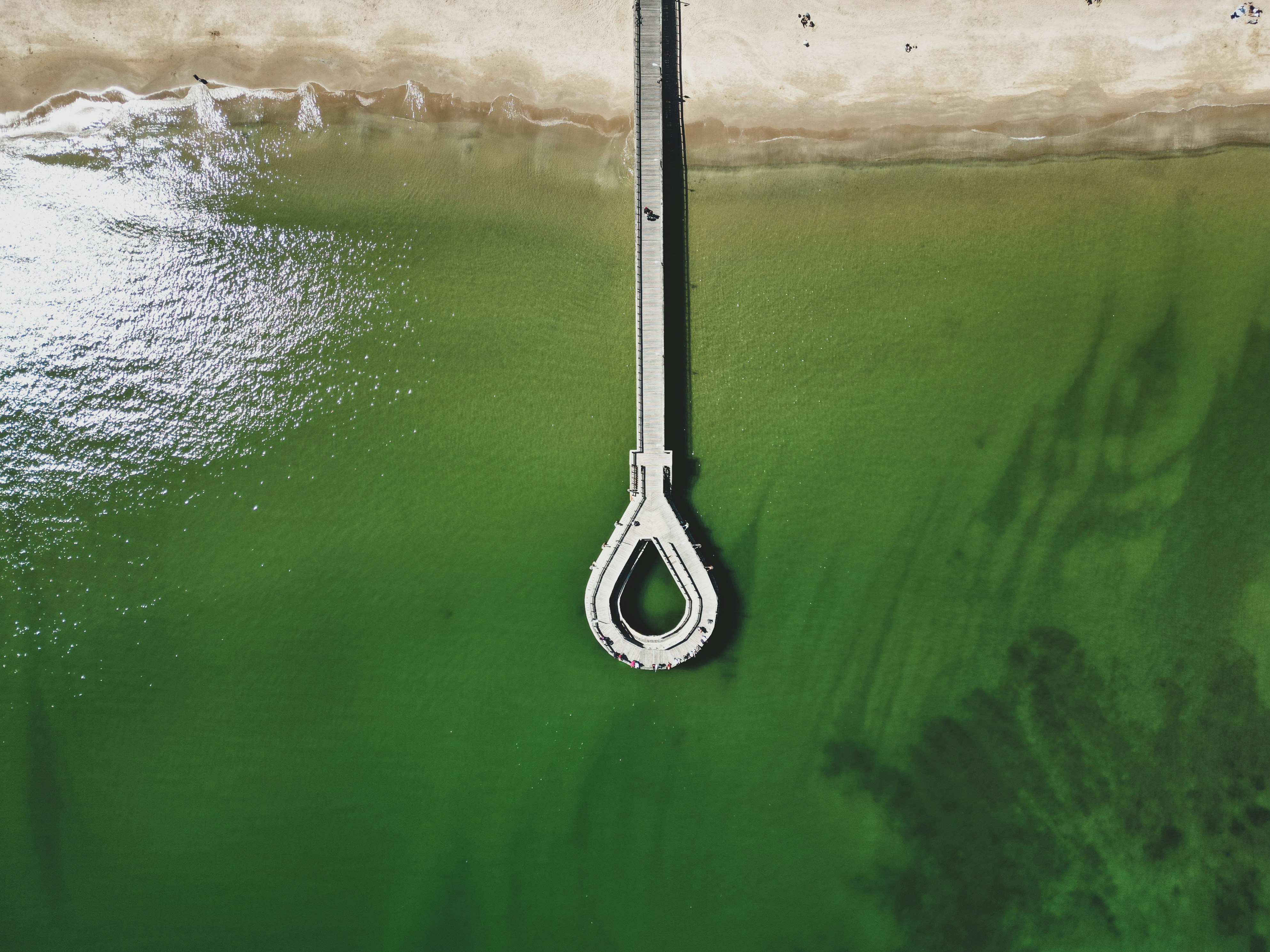 a large metal object in the water