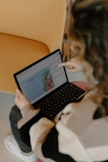 a person using a laptop