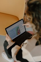 a person using a laptop