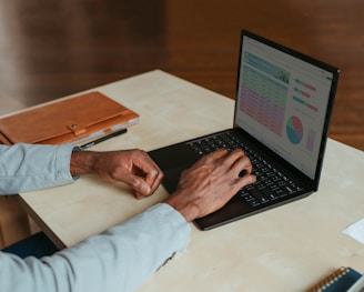 a person using a laptop