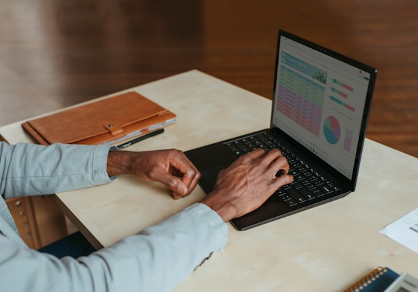 a person using a laptop