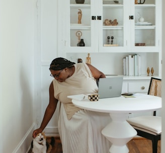 a person standing in a room