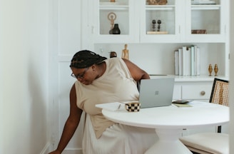 a person standing in a room