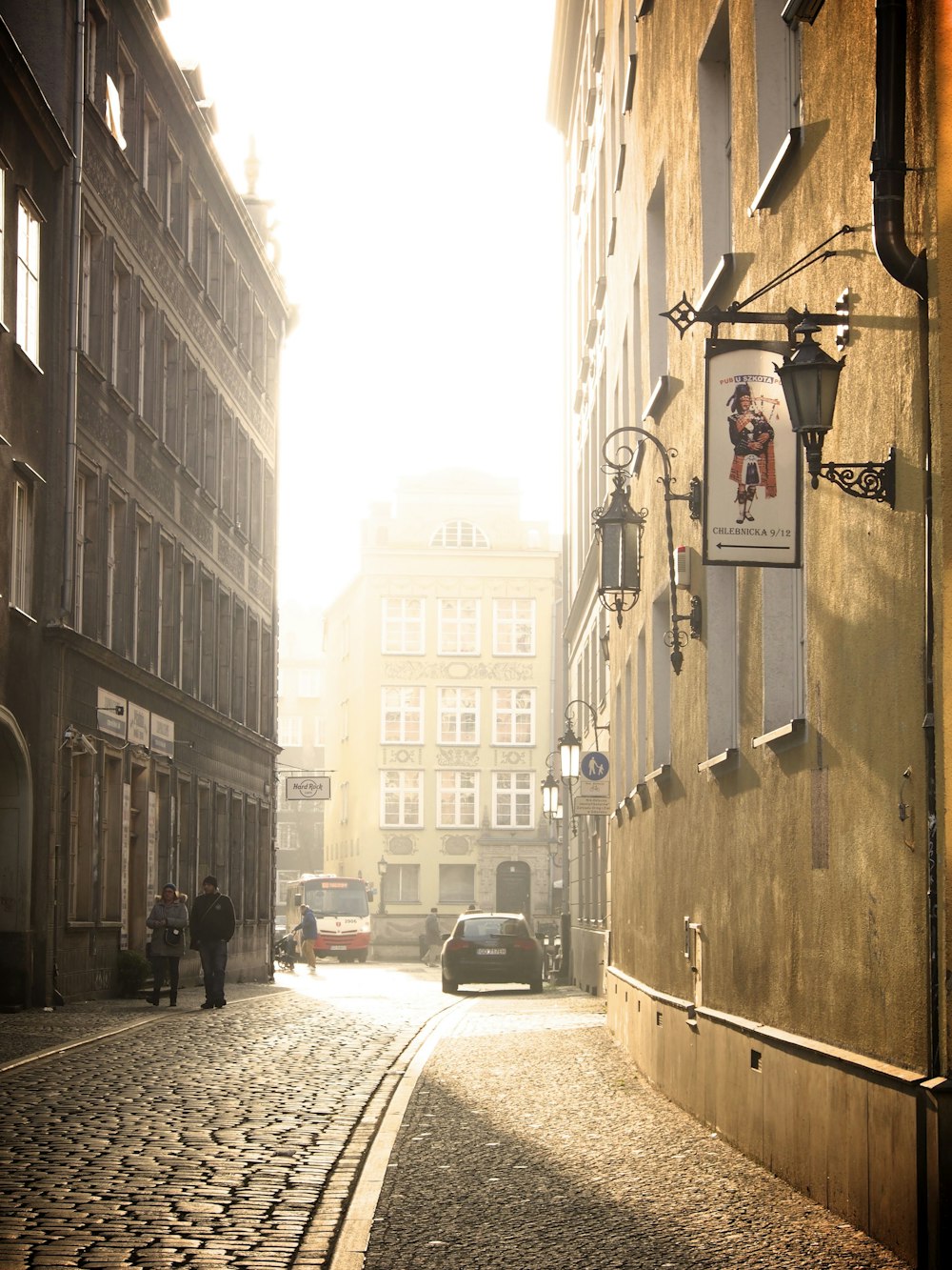 a street with buildings on either side