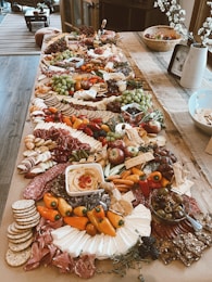 a table full of food