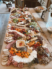 a table full of food