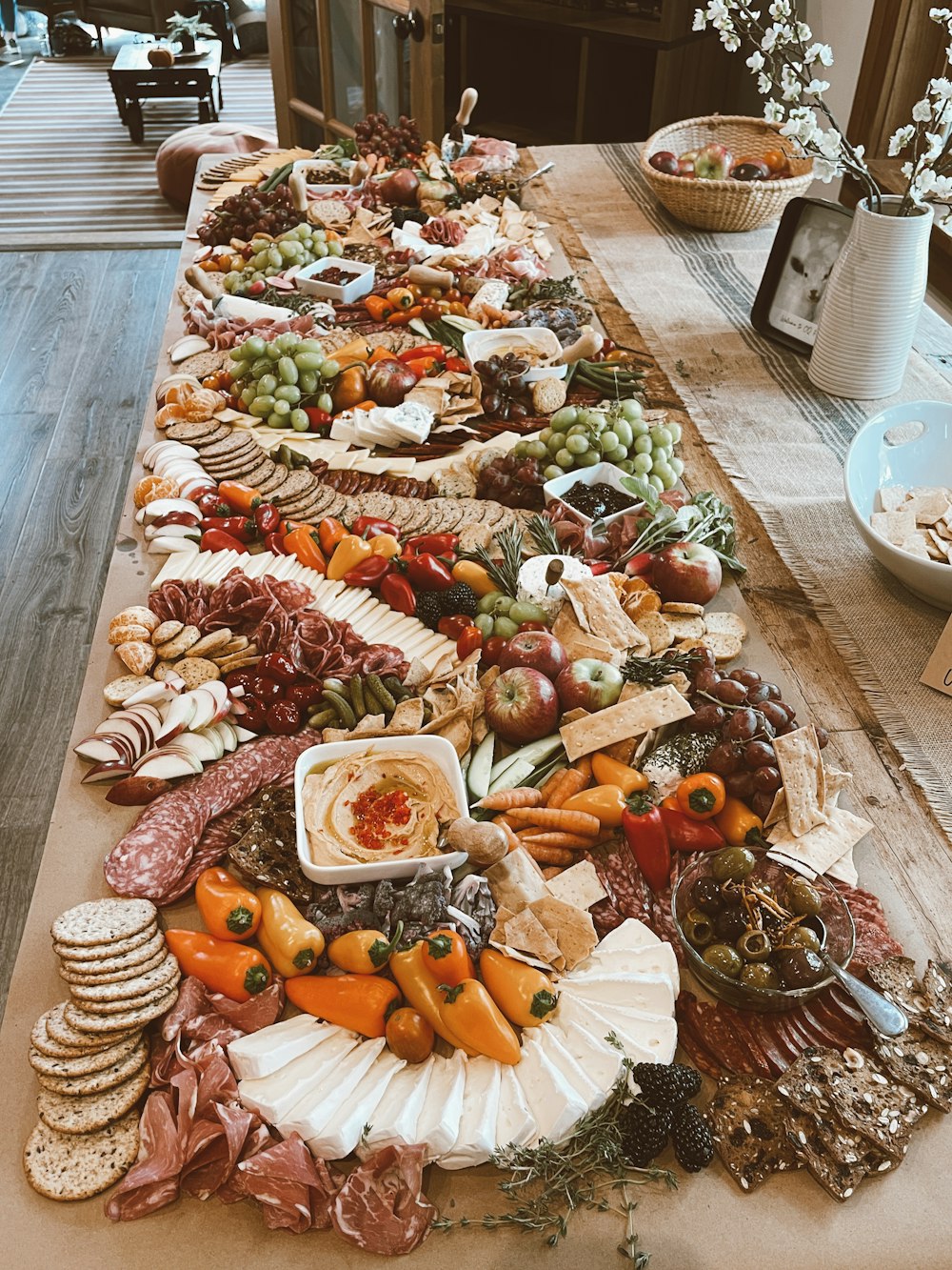 a table full of food