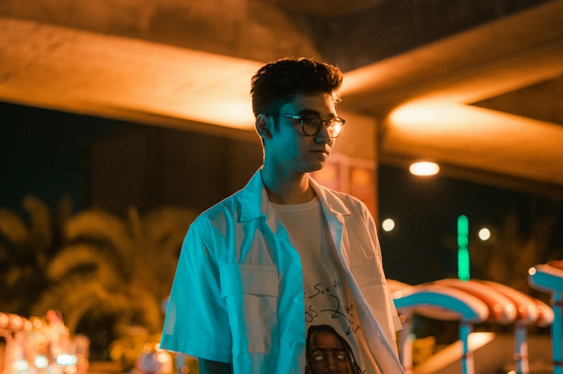 Portrait of a Karachi/Pakistani Boy at night