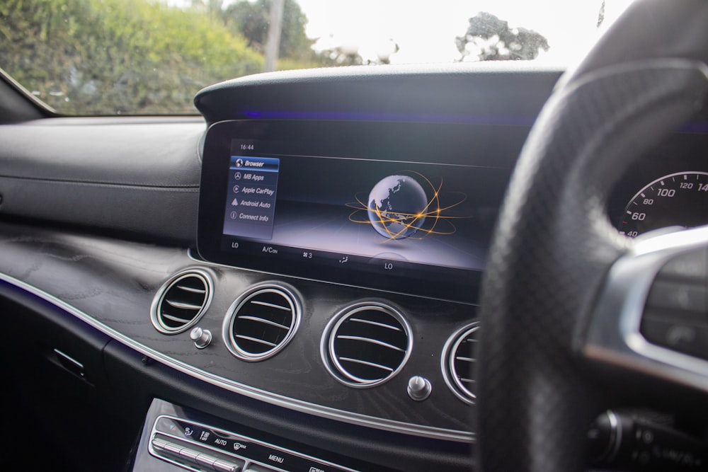 the dashboard of a car