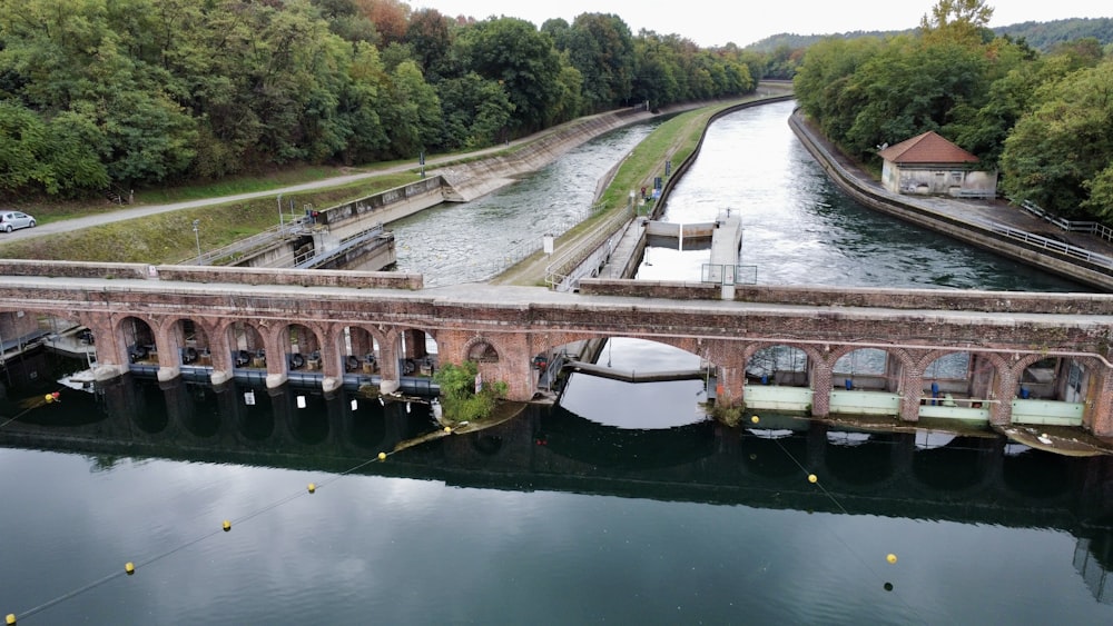 a bridge over a river