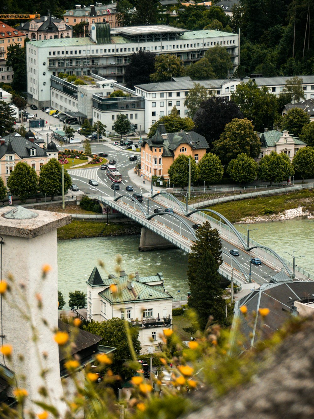 a bridge over a river