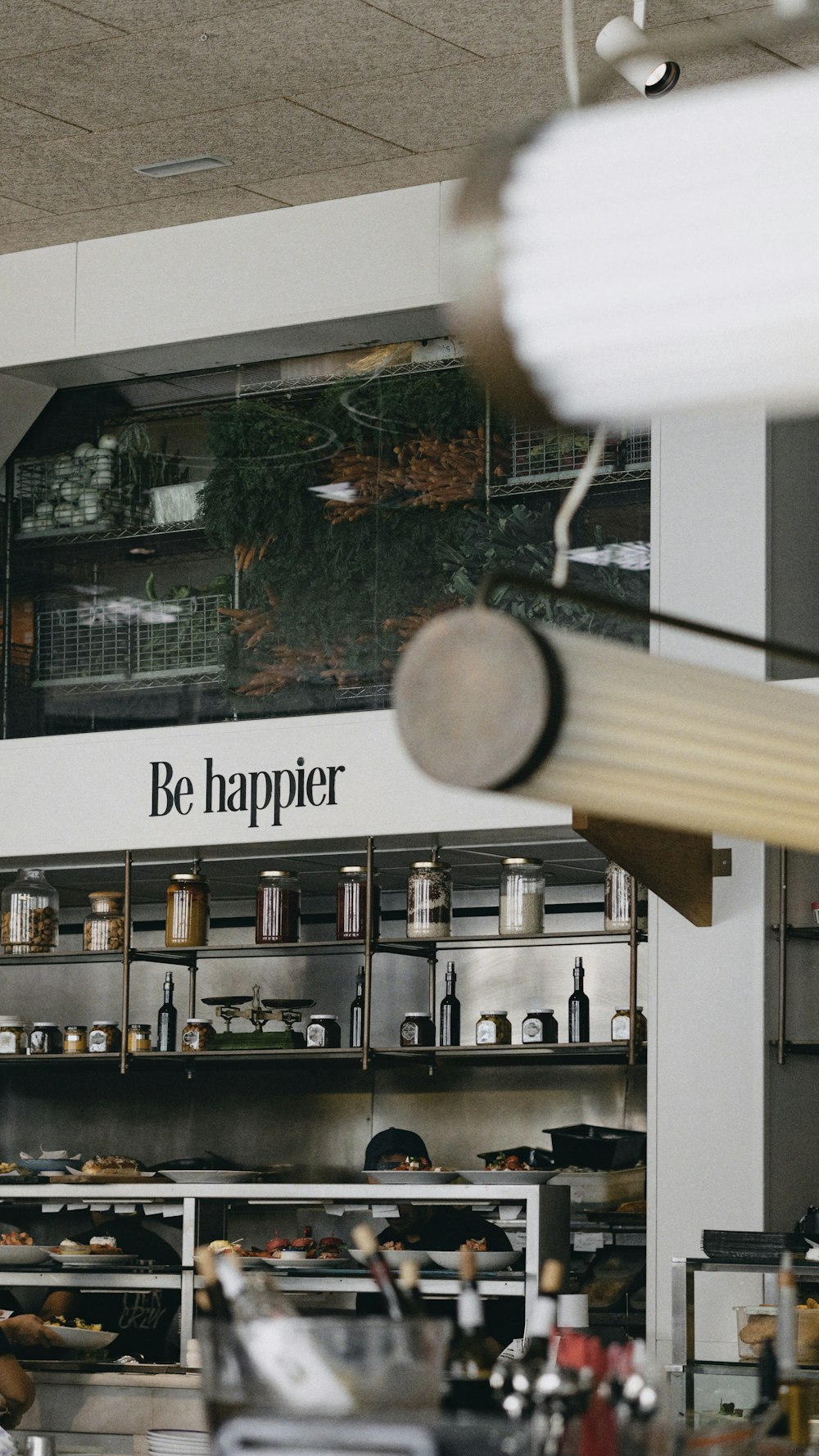 a white rabbit on a shelf