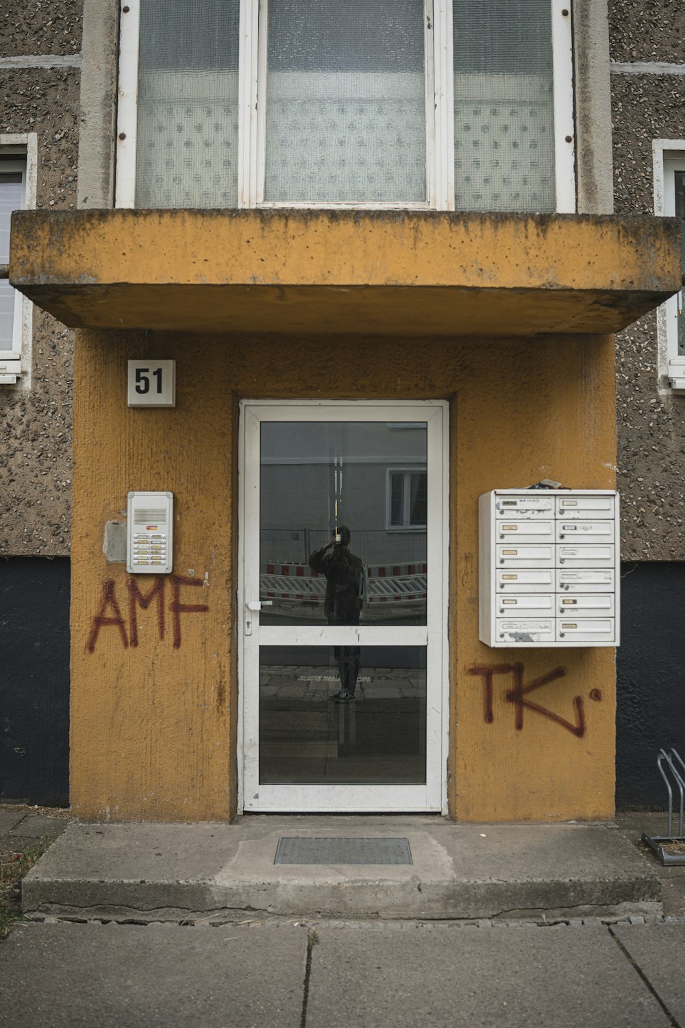 a person standing in a doorway