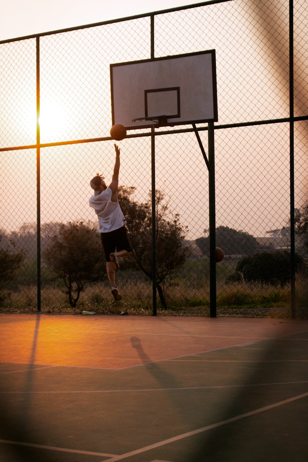 a man playing basketball