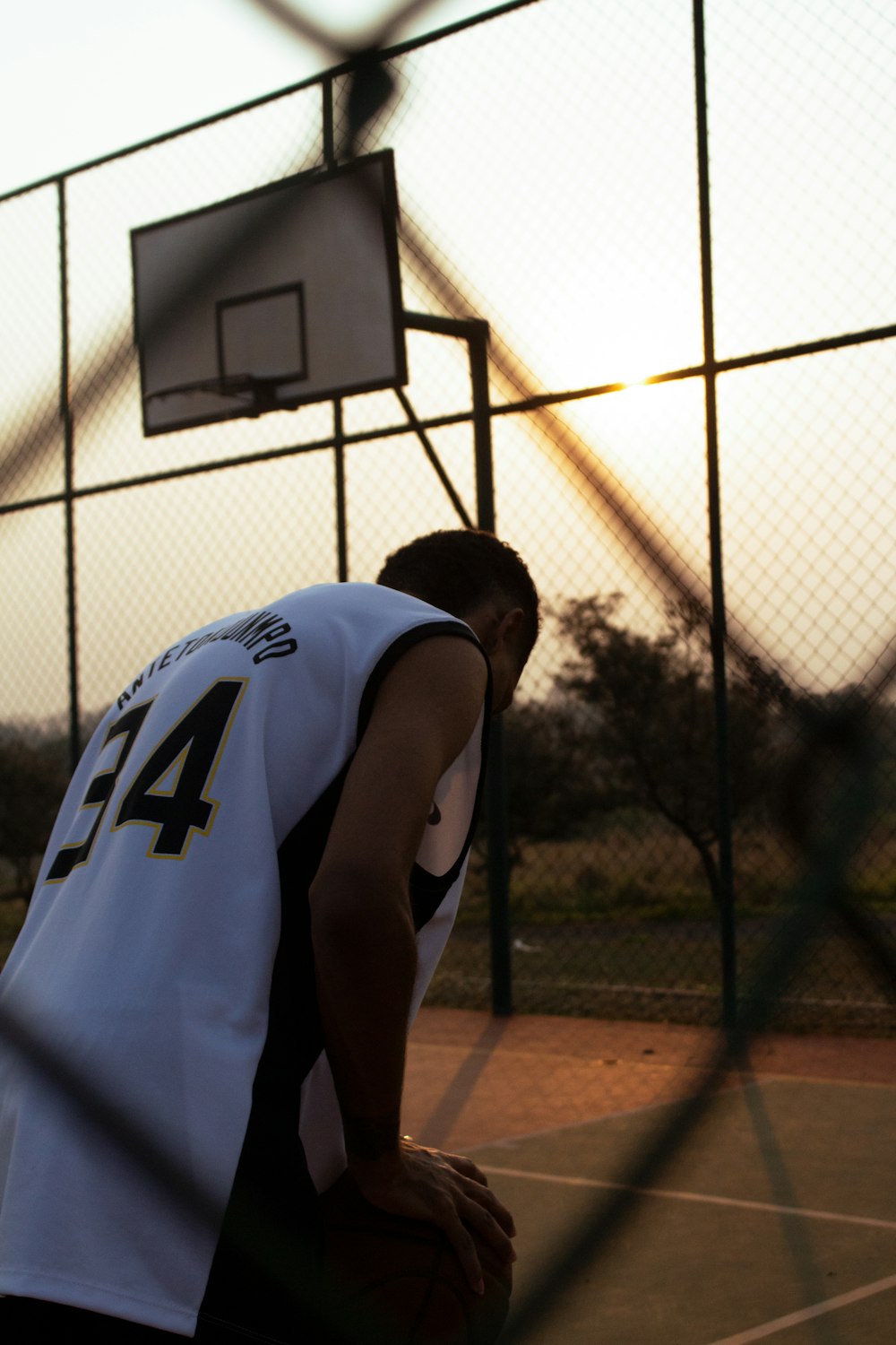 a person playing basketball