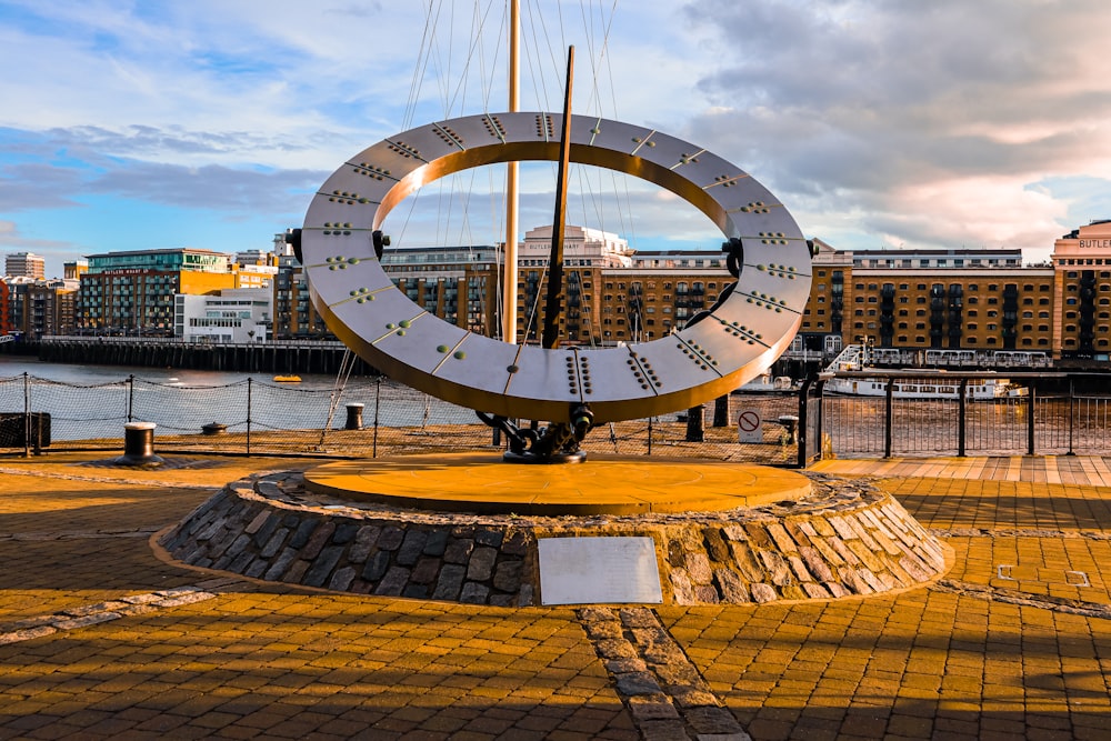 a large boat on a dock