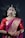 a woman in a red dress