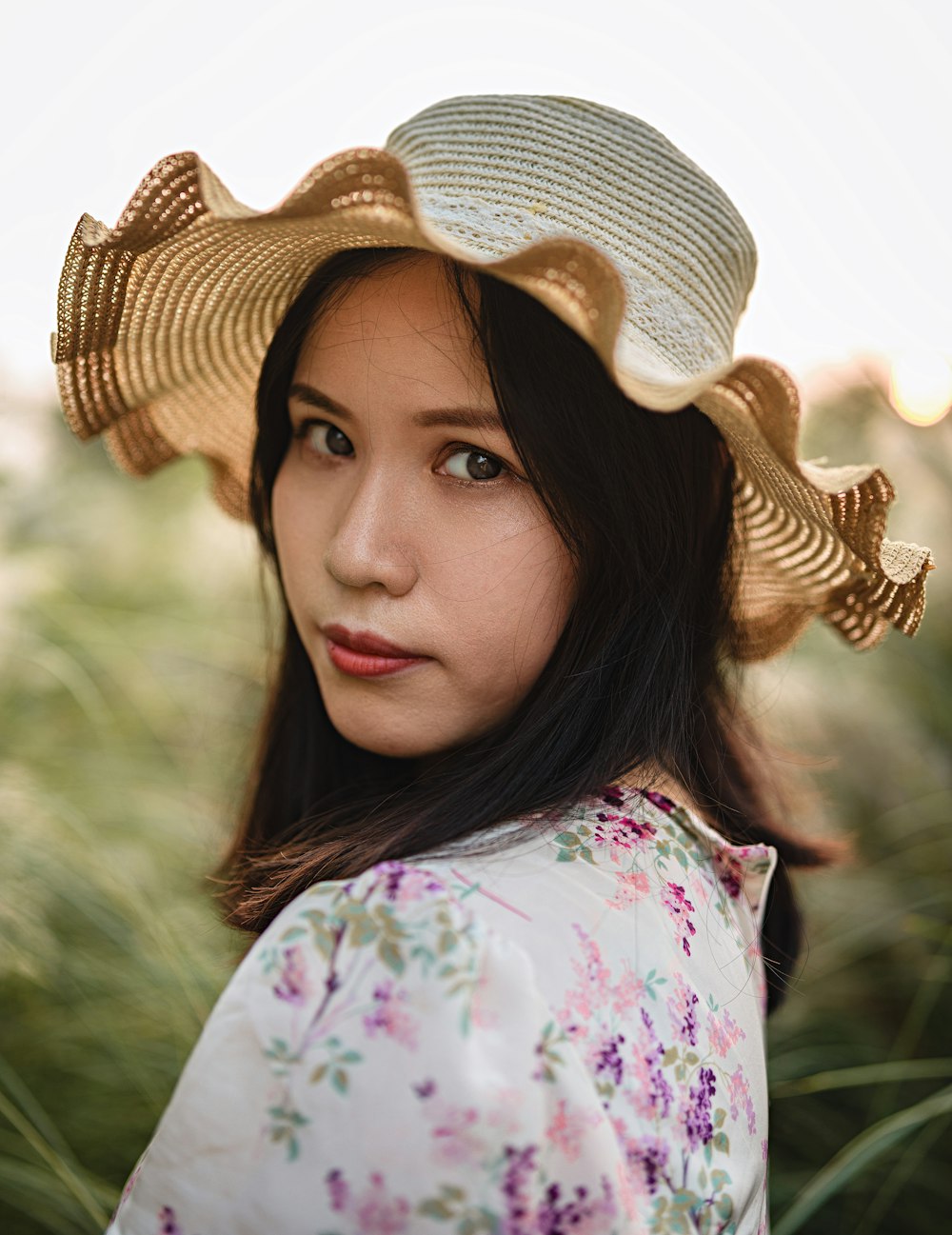 a woman wearing a hat