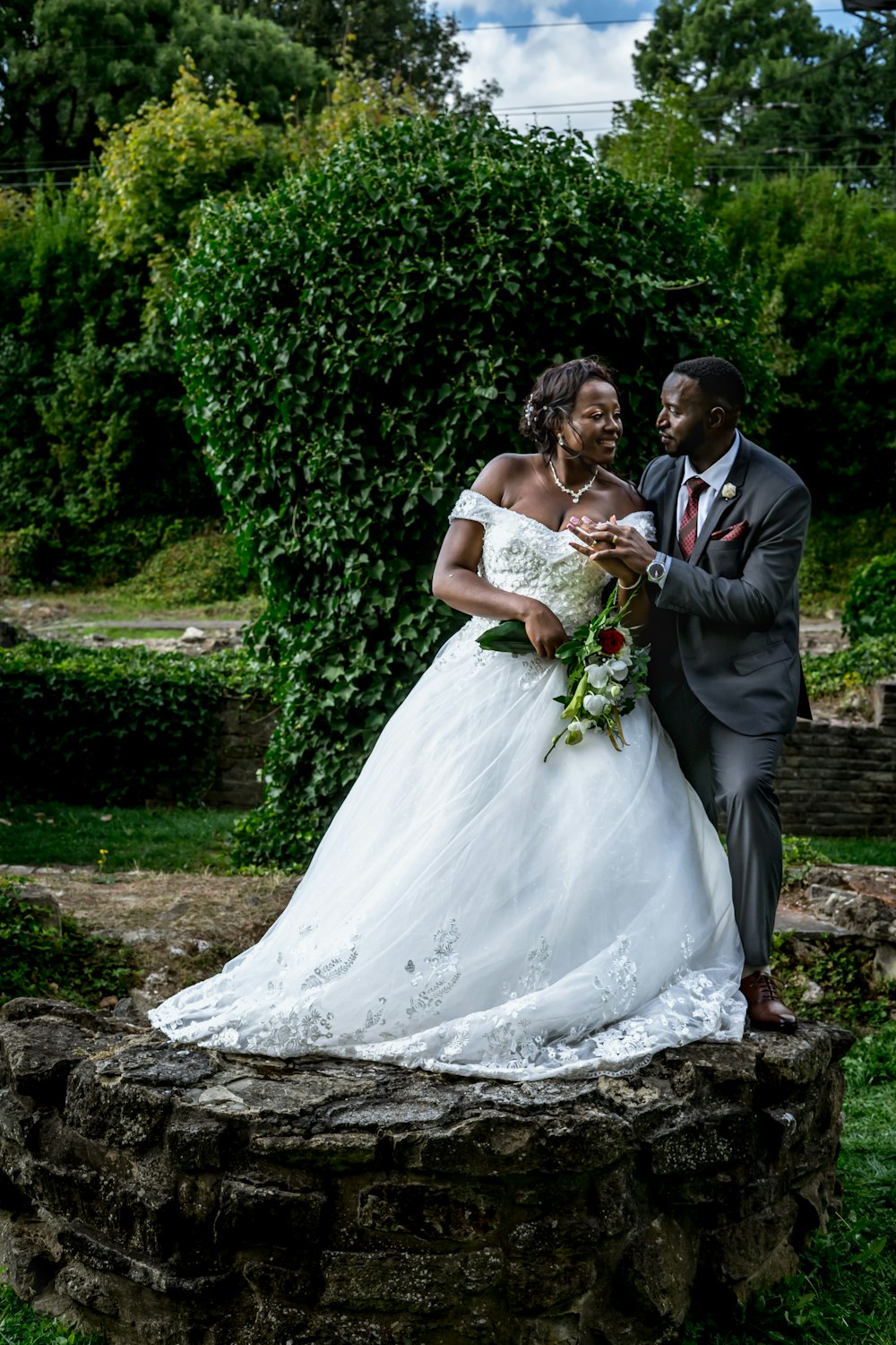 a man and woman posing for a picture