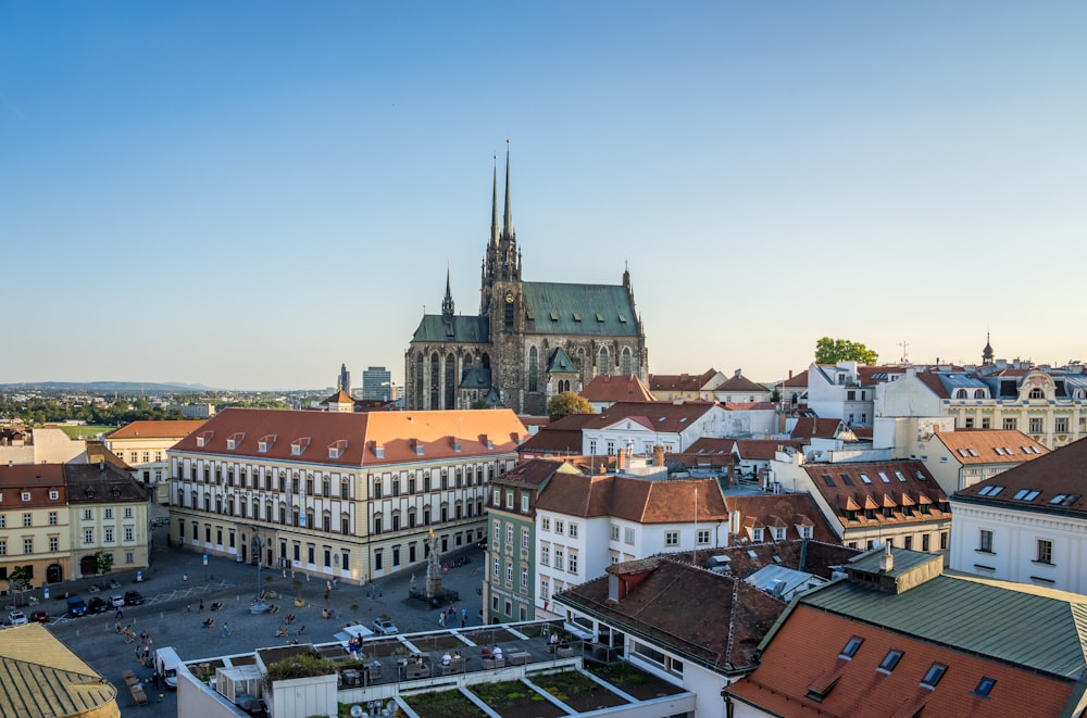 a city with many buildings