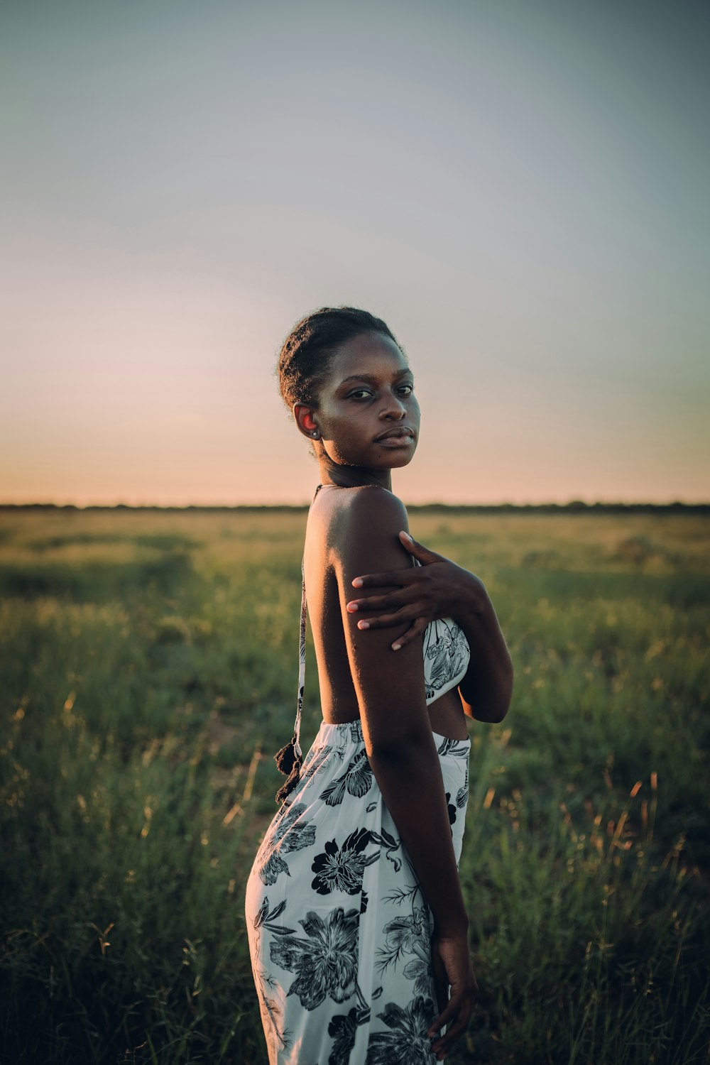 a person standing in a field