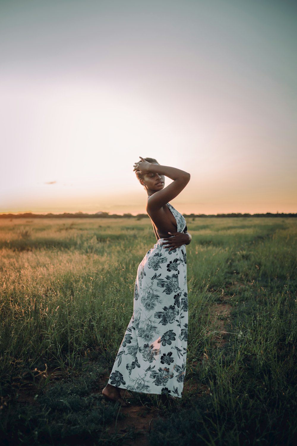 a person standing in a field