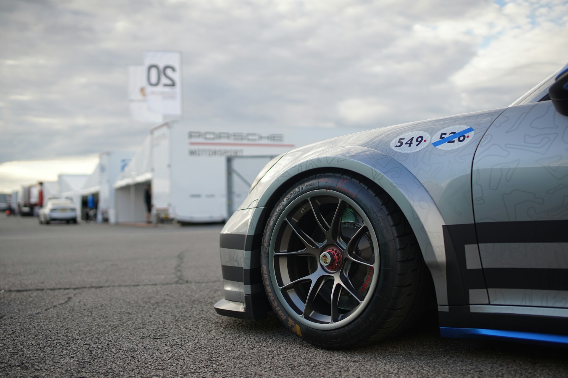 a car parked in a parking lot