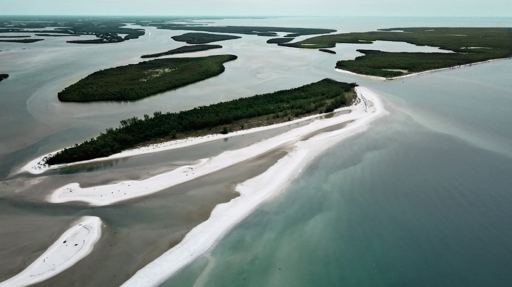 an aerial view of an island